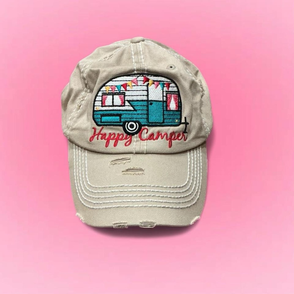 KBETHOS Vintage Tan Cap with Camper Embroidery